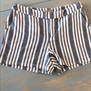 Lucky Brand Linen Blue and White Shorts